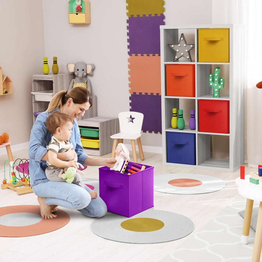 Foldable Fabric Storage Cube Box & Toy Organiser