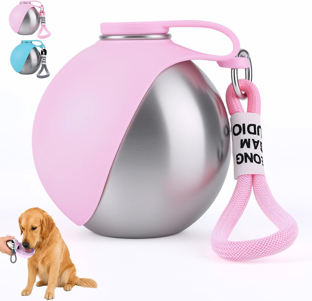 2 in 1 Stainless Steel Portable Tumbler for Dogs Water Bottle