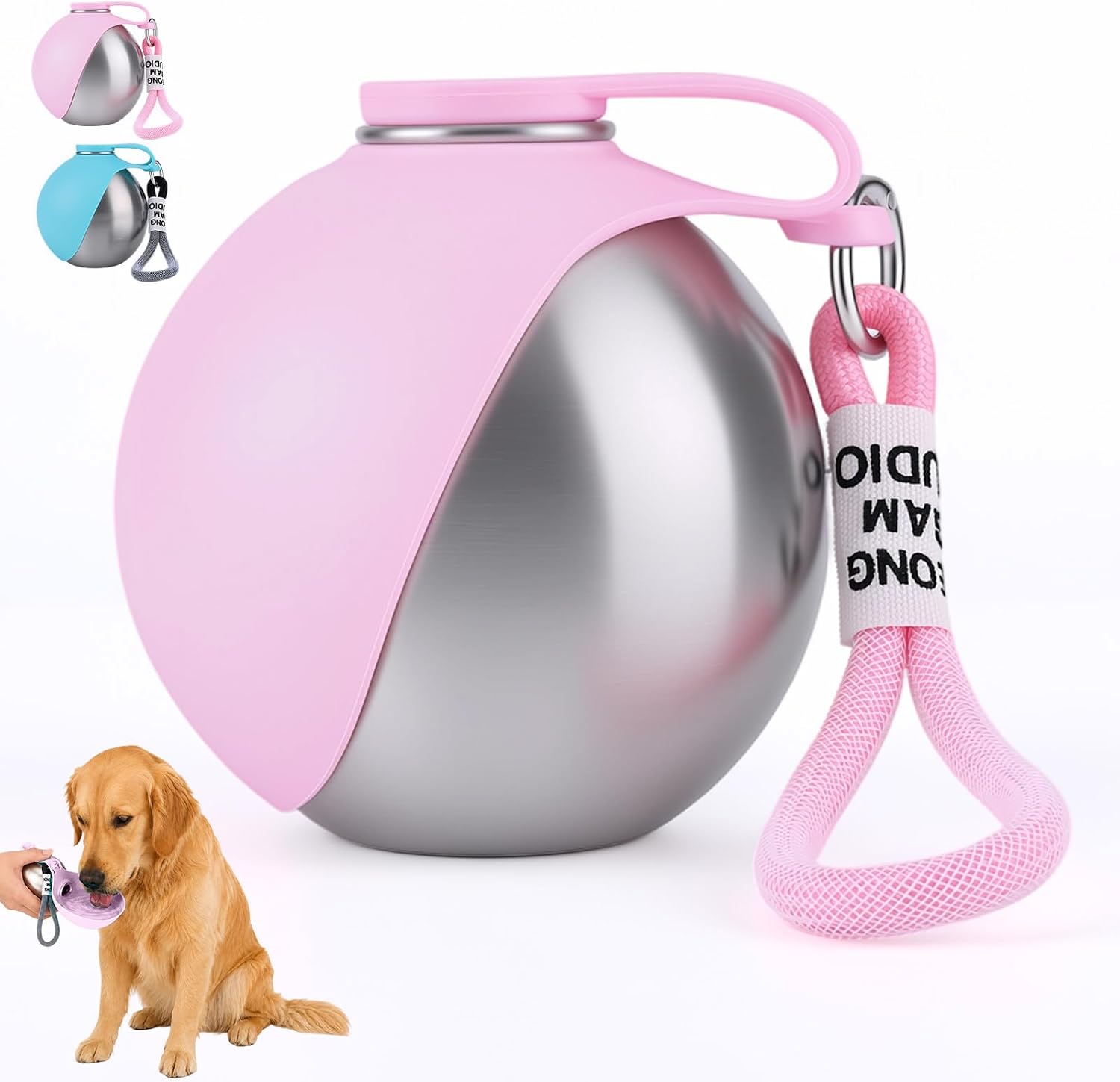 2 in 1 Stainless Steel Portable Tumbler for Dogs Water Bottle