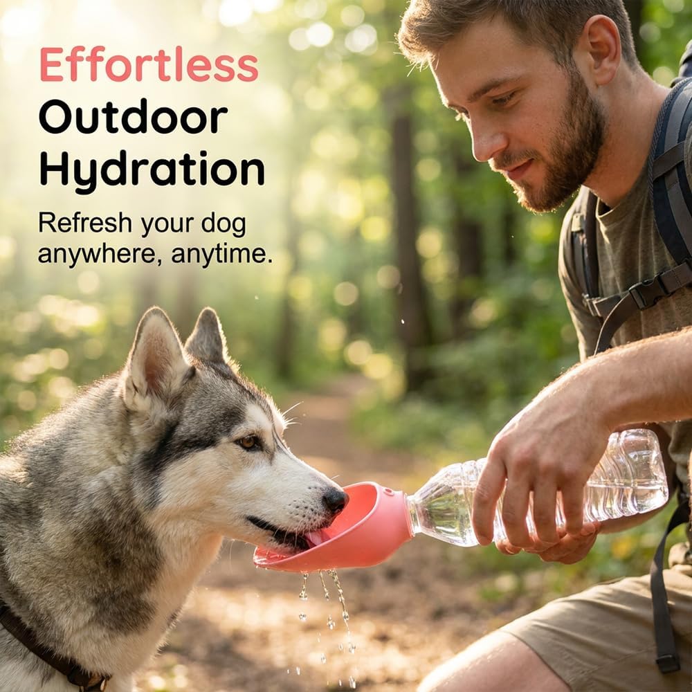 Portable Dog Water Bottle Attachment