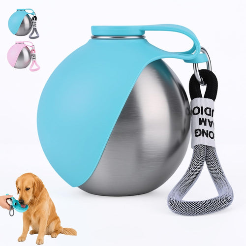 2 in 1 Stainless Steel Portable Tumbler for Dogs Water Bottle