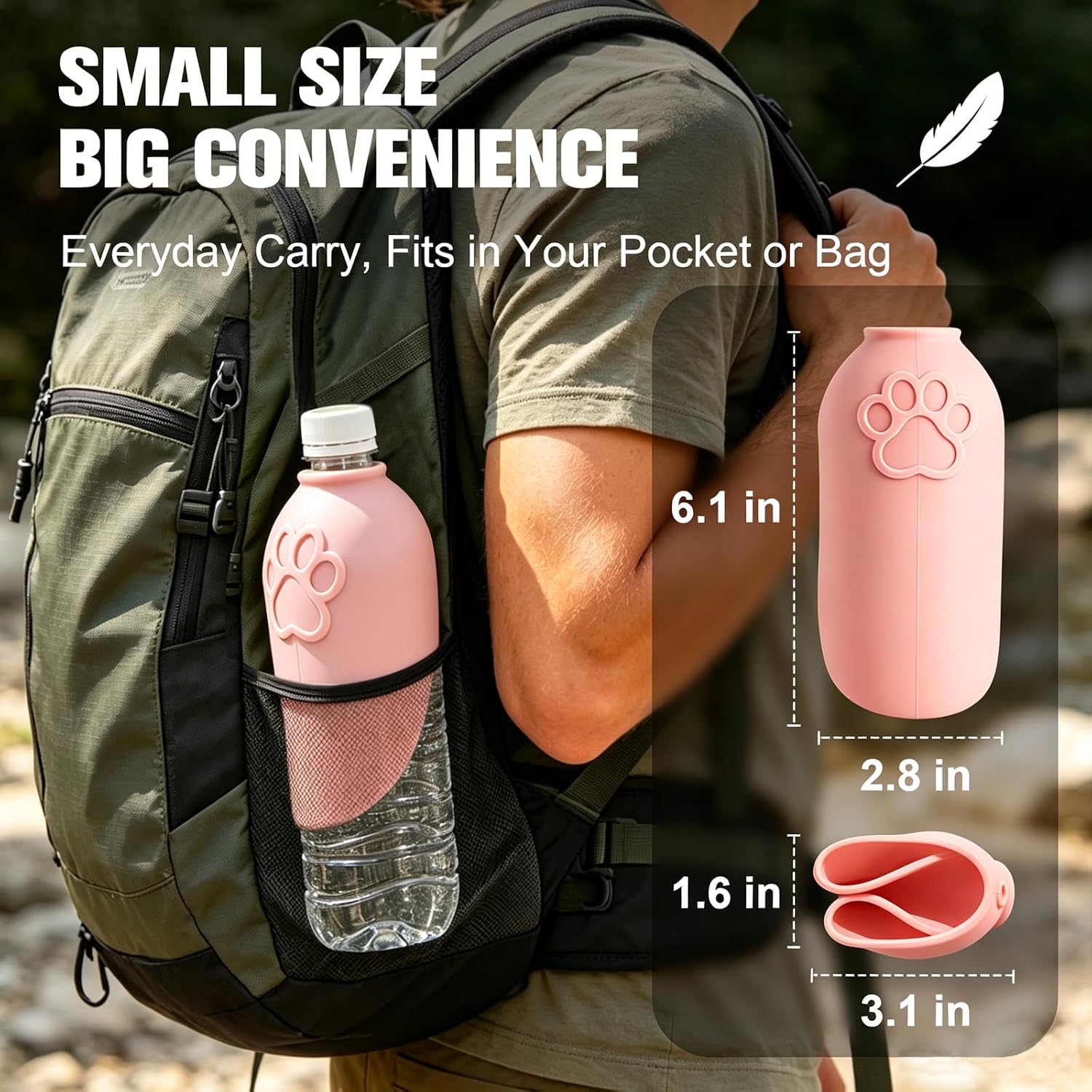 Portable Dog Water Bottle Attachment