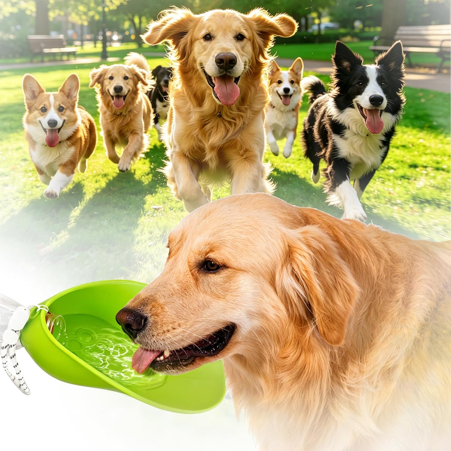 Portable Dog Water Bottle Attachment