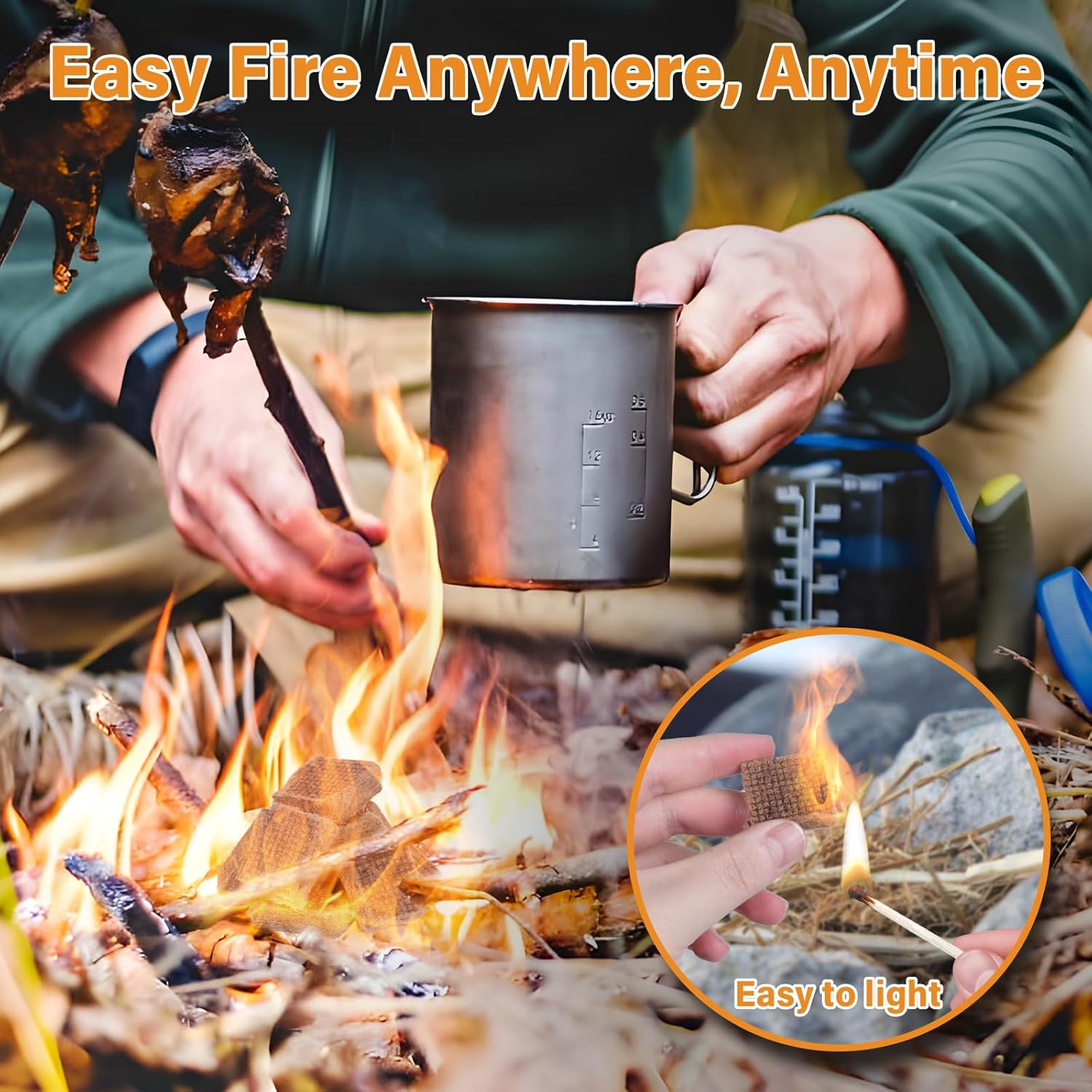 Mini Natural Fire Starters for Campfires