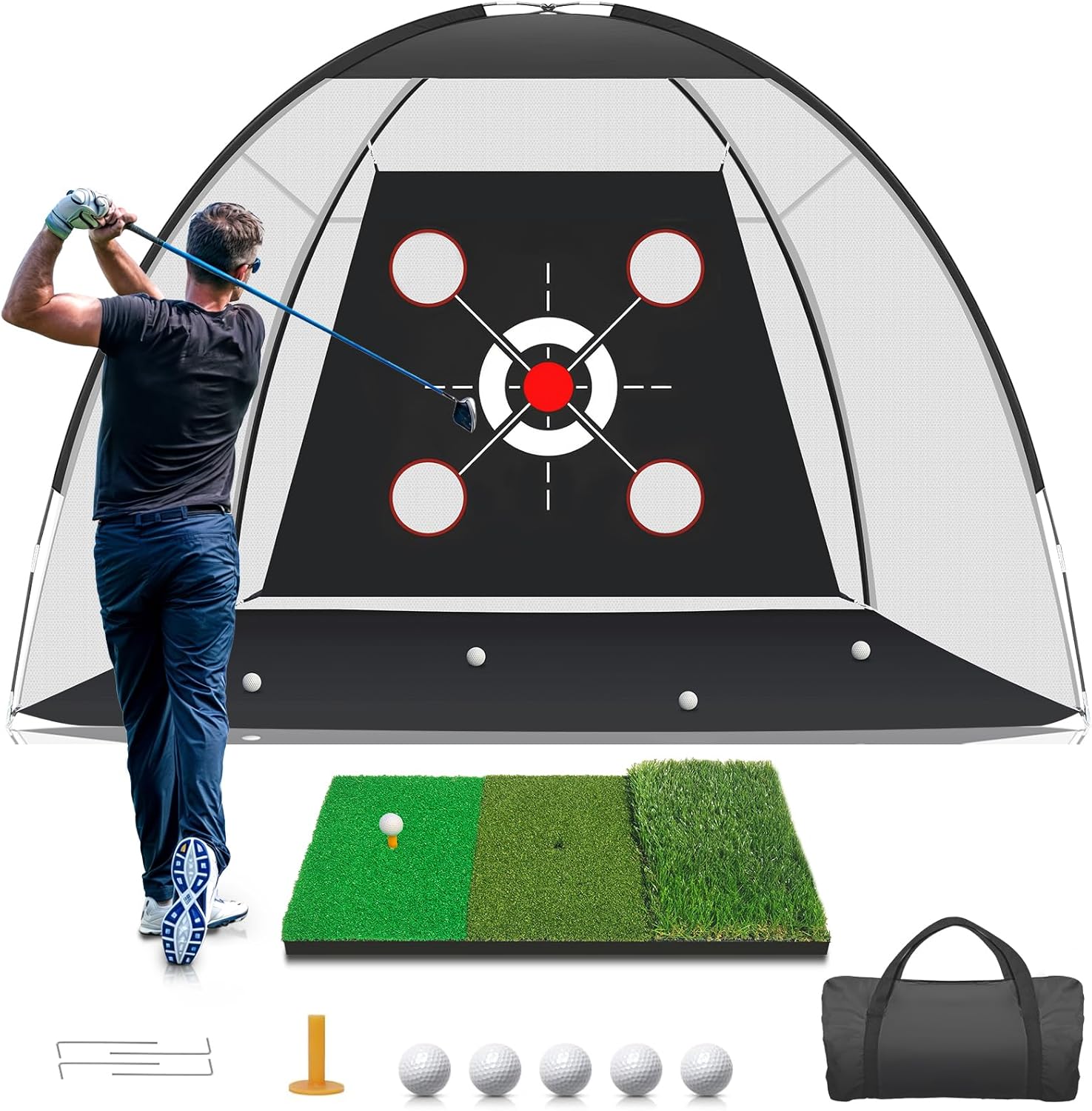 Golf Net with Practice Mat