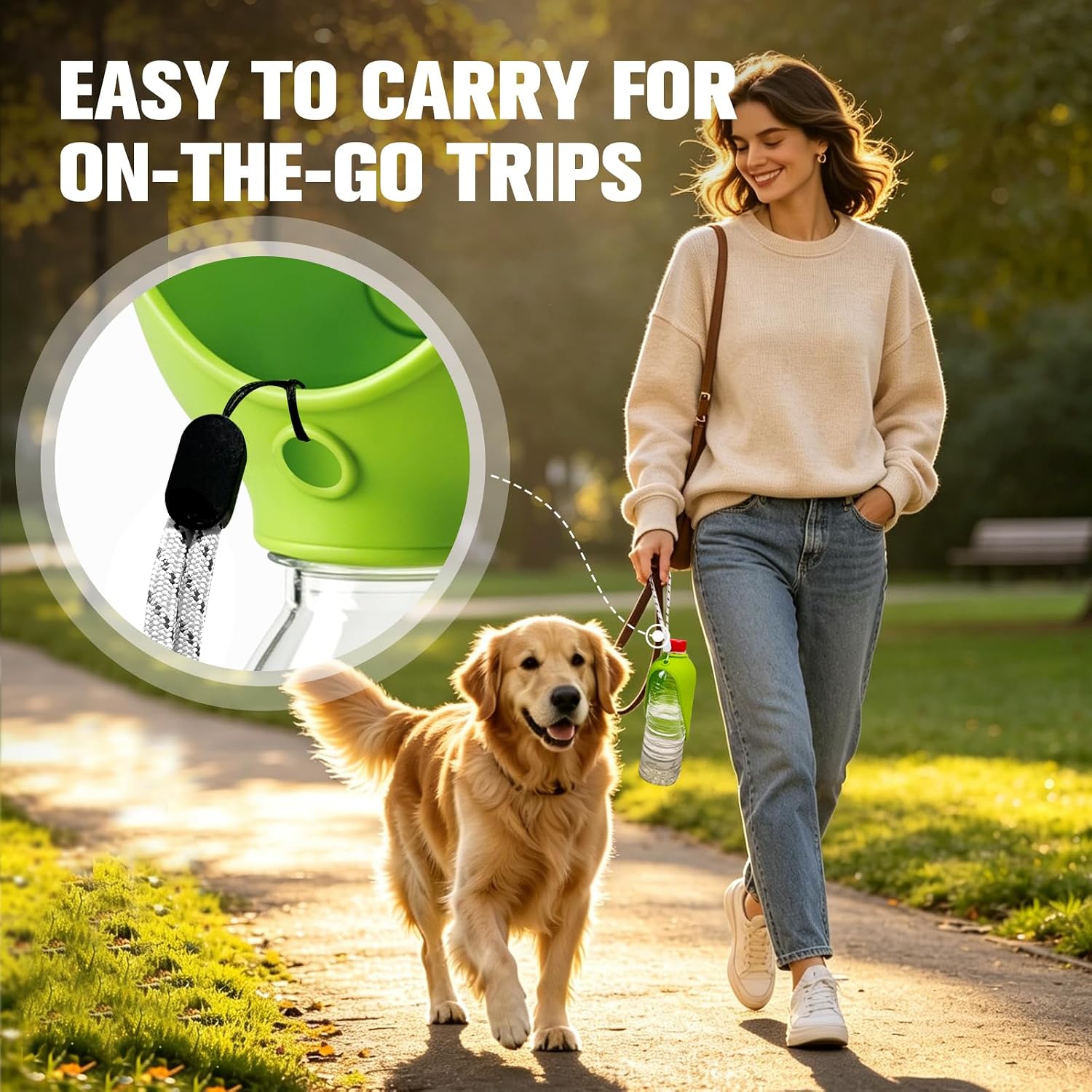 Portable Dog Water Bottle Attachment