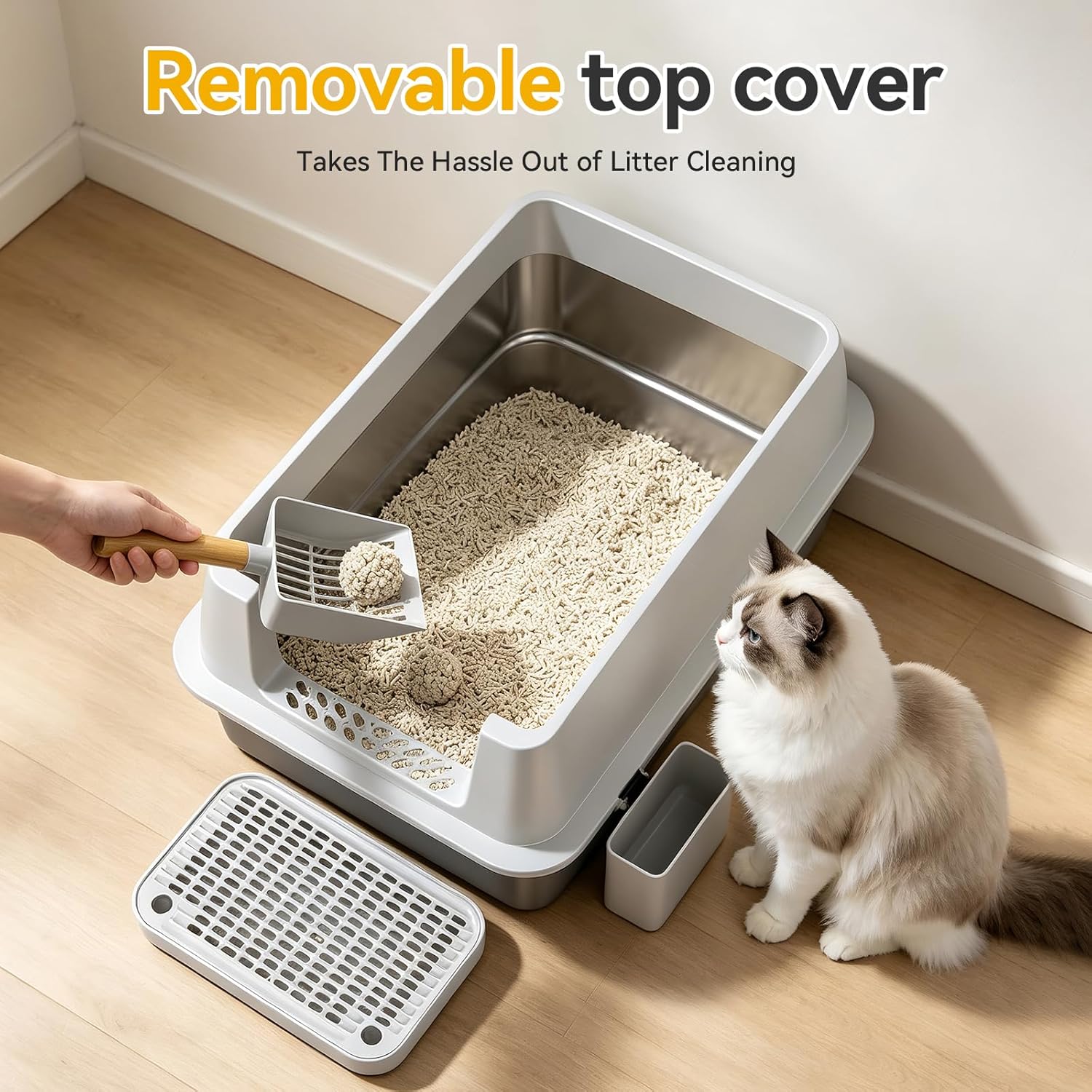 Large Enclosed Cat Litter Box