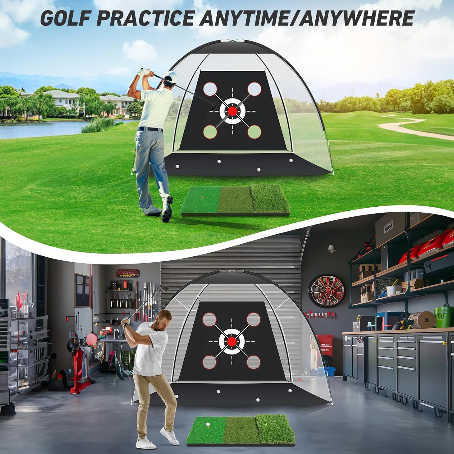 Golf Net with Practice Mat