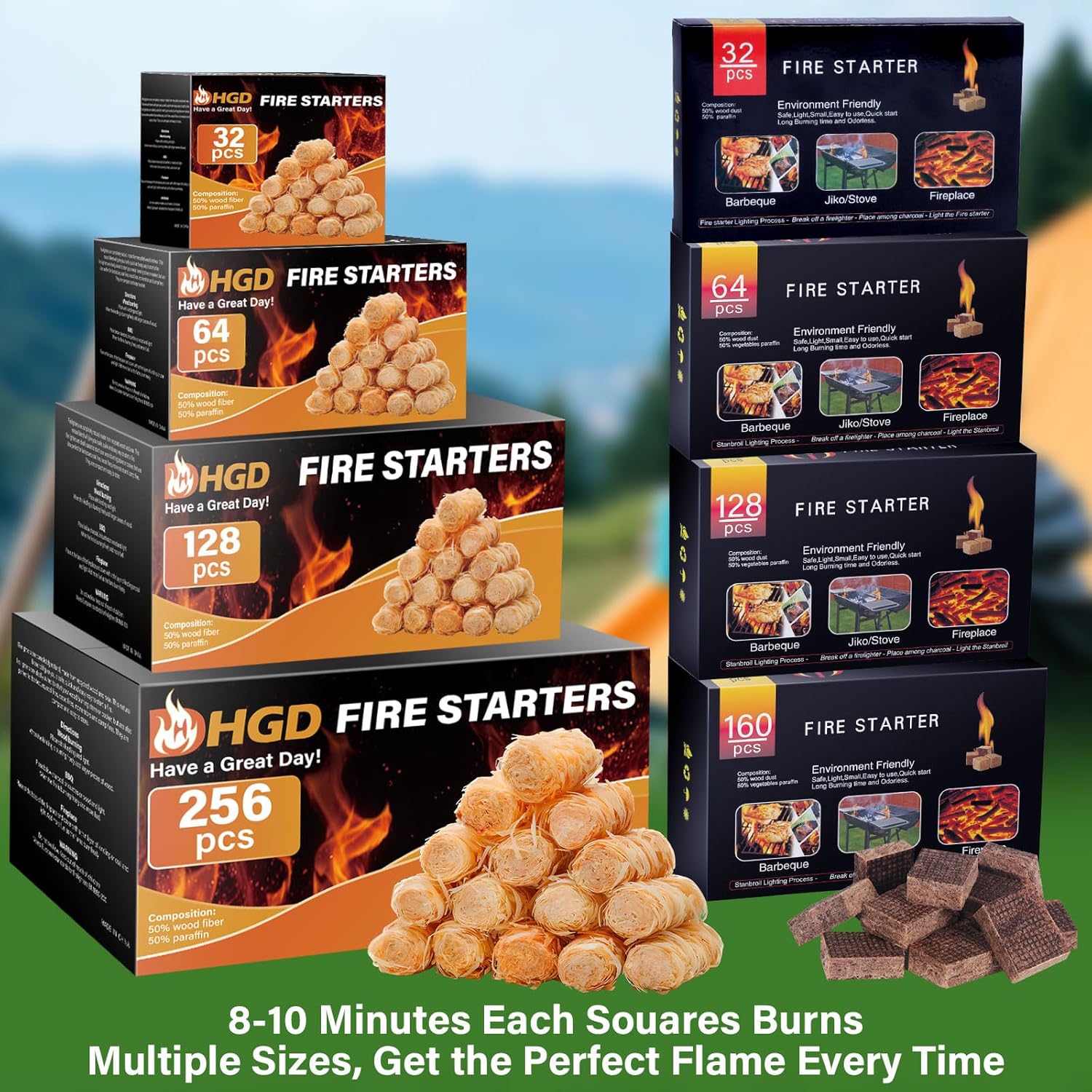 Mini Natural Fire Starters for Campfires