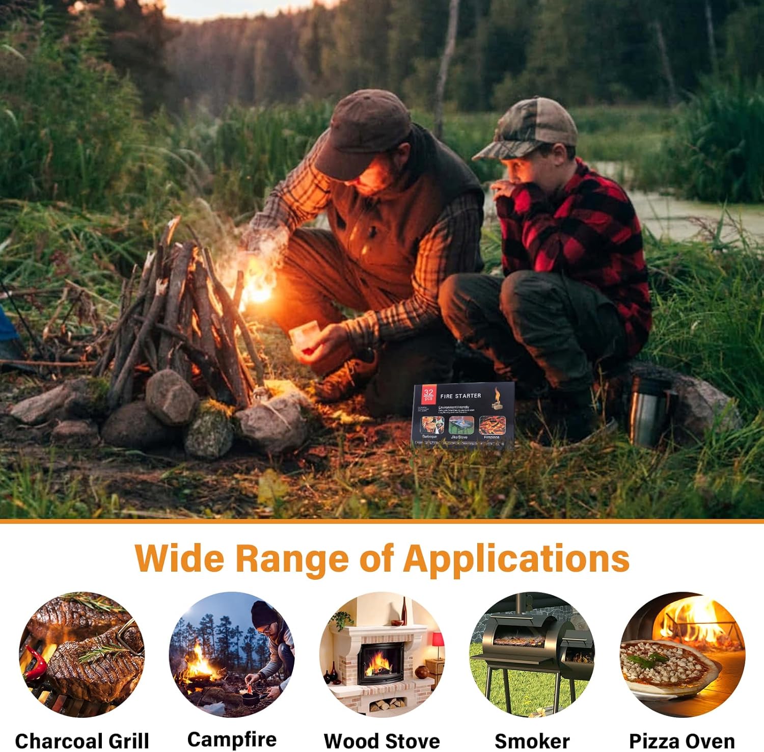 Mini Natural Fire Starters for Campfires