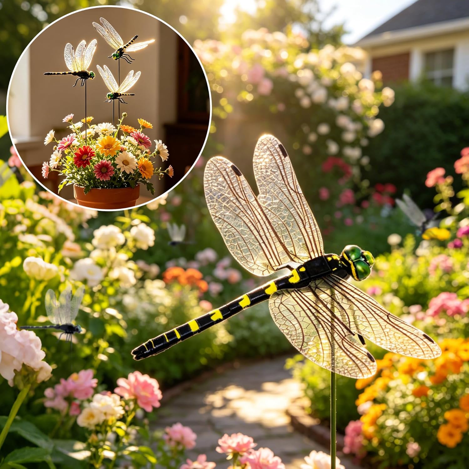 12 Pack 3D Dragonfly Clips