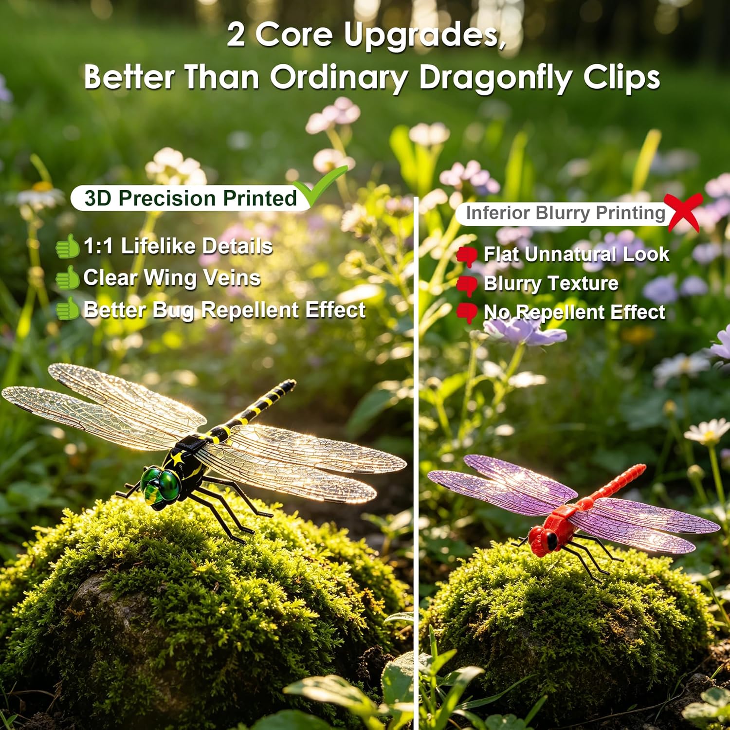 12 Pack 3D Dragonfly Clips